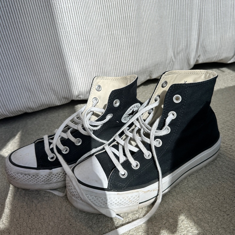 Converse Black with platform